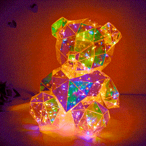 銀河Led熊ライト虹灯の可愛い発光銀河熊バレンタインデーの贈り物ピンク