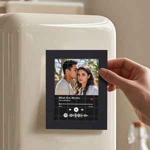 カスタマイズされた写真ビルディングブロック冷蔵庫用マグネットパーソナライズされたspotify音楽冷蔵庫用マグネットギフトアイデア - 