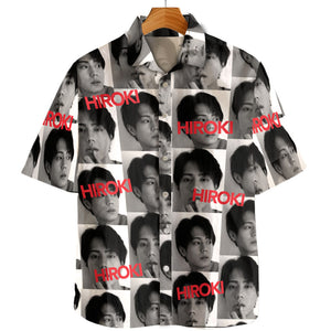 カスタム写真アロハシャツ男性用のアロハシャツ - 2枚写真とテキスト入れ可能なファッションシャツレトロなシャツギフト