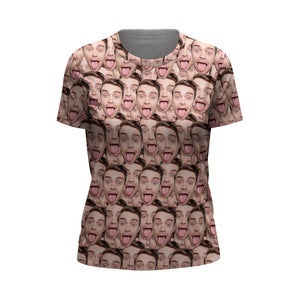 カスタムフォトTシャツ－写真入り可能なオリジナルTシャフェイスマッシュ