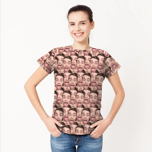 カスタムフォトTシャツ－写真入り可能なオリジナルTシャフェイスマッシュ母の日プレゼント