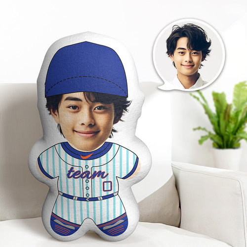 野球少年ミニム枕カスタムフェイスクッション写真入れ可能なミニム抱き枕友達への記念プレゼント