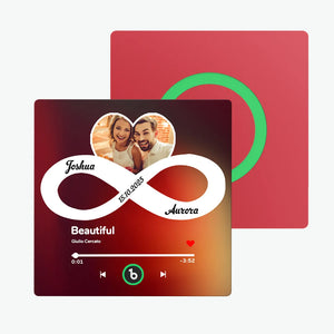 カスタム音楽冷蔵庫用マグネット カラフルなフレーム付き パーソナライズされたアルバム 無限の愛の冷蔵庫用マグネット 曲を再生できます カップルへのギフトに最適 - 