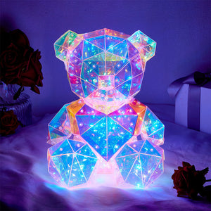 銀河Led熊ライト虹灯の可愛い発光銀河熊バレンタインデーの贈り物ピンク