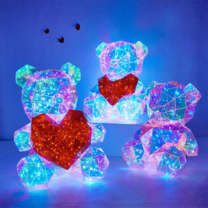 銀河Led熊ライト虹灯の可愛い発光銀河熊バレンタインデーのプレゼント