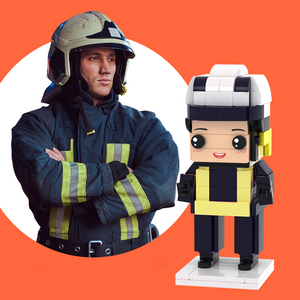 フルボディ カスタマイズ可能 1 人詳細バージョン カスタム ブリック フィギュア 小粒子ブロック おもちゃ 消防士 - 