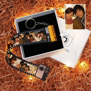 カスタムフォトカメラロールキーホルダーベスト贈り物‐写真5 10 15 20枚写真添付作成-恋人への贈り物