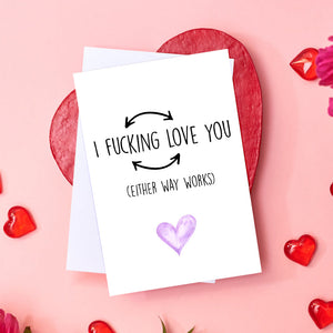 君を愛してる面白いバレンタインデーのグリーティング カード - 