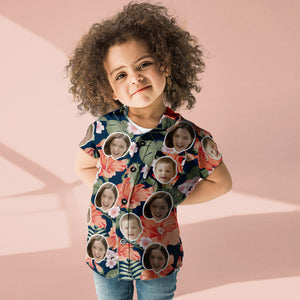 カスタムフェイスシャツ-写真入れ可能な女性用アロハシャツプレゼント-母の日ギフト
