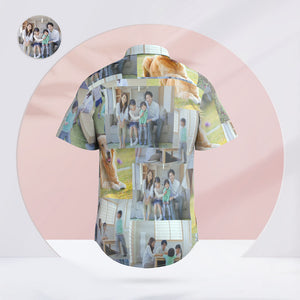 カスタムフォトアロハシャツ－ペットの写真5枚入り可能なオリジナルアロハシャツ
