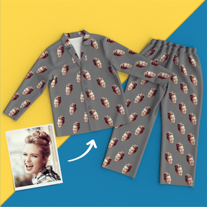 カスタムフォトパジャマ－写真入り可能なオリジナルパジャマシャツとズボンセット