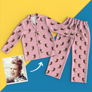 カスタムフォトパジャマ－写真入り可能なオリジナルパジャマシャツとズボンセット
