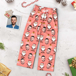 カスタムフォトパジャマパンツ－写真入れ可能なオリジナルクリスマスパジャマパンツギフト-メリークリスマス
