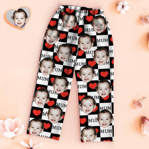 Custom Face Pajamas Love Mum Personalized Photo Pajamas Set Mother's Day Gifts