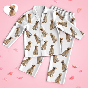 Custom Face Long Sleeve Pajamas Sleepwear Set - Lovely Pet