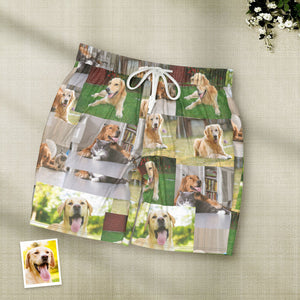 カスタムフォトパジャマ－写真5枚入れ可能なオリジナル半袖パジャマ-夏の涼しいパジャマギフト