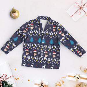 カスタムフォトパジャマ－写真入れ可能なオリジナルクリスマス柄のパジャマ彼氏への素敵なクリスマスギフト