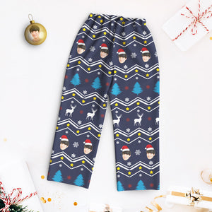 カスタムフォトパジャマ－写真入れ可能なオリジナルクリスマス柄のパジャマ彼氏への素敵なクリスマスギフト