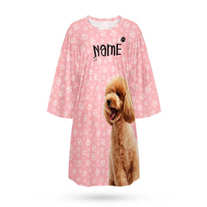 カスタムペットの写真入れ可能なパジャマ-オーダーメイドの女性用超特大パジャマ面しろいプレゼント