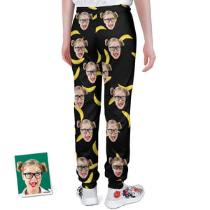 カスタムフェイススウェットパンツ - 写真入れ可能な男女兼用ジョガーパンツ - バナナ柄