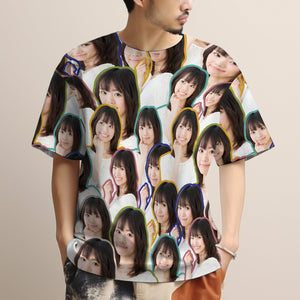 カスタムフォトTシャツ－写真５枚入り可能な男女兼用オリジナルTシャツプレゼント－友達へのおもしろいプレゼント