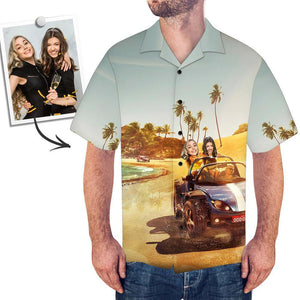 Custom Face Hawaiian Shirt Men's All Over Print Shirt - MyfacesocksJP