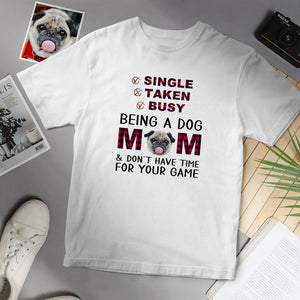 カスタムフェイスTシャツ-写真入れ可能な犬ママシャツ母の日ギフト