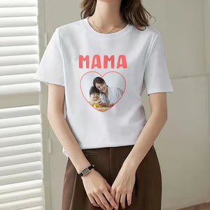 カスタム写真Tシャツ - 写真入れ可能なT-SHIRTギフト母の日プレゼント - mama
