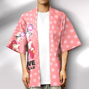 カスタムメンズフォト着物カーディガン－写真や名入れ可能なオリジナル甚平風羽織シャツ－FESTIVAL応援