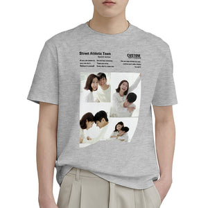カスタムフォトTシャツ - 写真4枚入れ可能なT-SHIRTプレゼント