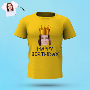 カスタムフェイスTシャツ-誕生日おめでとうメンズオールオーバープリントTシャツバースデーギフト