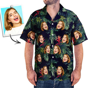 カスタムフォトハワイTシャツ－写真入り可能なオリジナルTシャツ木の葉