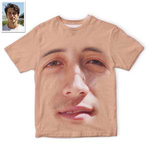 カスタム顔Tシャツ－顔の写真入り可能な男女兼用オリジナル面白いTシャツ友達へのプレゼント