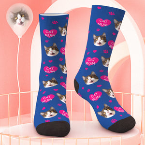 Personalize Photo Socks Cat Mum Photo Socks