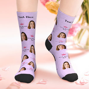 Personalised Mothers Day Photo Socks The Queen