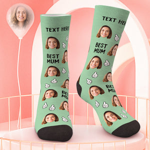 Custom face socks Put Any Face and Text On The Socks Best Gift For Mum