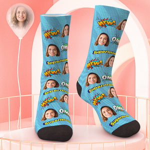 Custom face socks Super Mom Best Gift For Mom