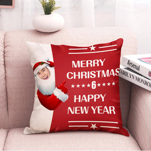 カスタム写真クッション-写真入れ可能なクリスマスリネン製抱き枕プレゼント