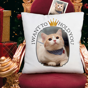 カスタム写真抱き枕-DIYポートレートクッション-クラウン柄の可愛いクリスマスピローギフト