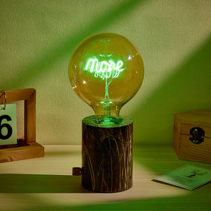 Custom Led Vintage Edison Filament Modeling Lamp Soft Light Bulbs Adjustable Brightness Wireless Base Multi-colored lights - photomoonlamp
