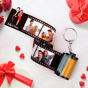 カスタム写真フィルムキーホルダー写真入れ可能な愛のカメラキーホルダーバレンタインデーのプレゼント - ハート