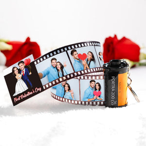 カスタム写真フィルムキーホルダー写真入れ可能な愛のカメラキーホルダーバレンタインデーのプレゼント - 風船