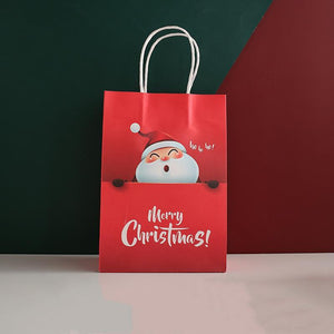 持ち手付きクリスマスプレゼント紙袋クリスマスイブのパーティーグッズラッピング