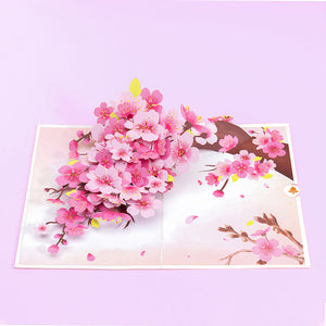 母の日の桜のポップアップカード