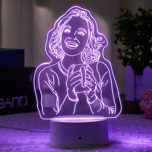 写真ライトオリジナル3D LEDナイトライト写真入れポートレート家庭装飾最高のプレゼント