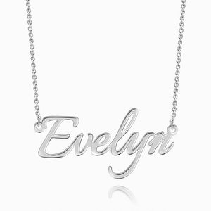 Personalized Name Necklace Silver
